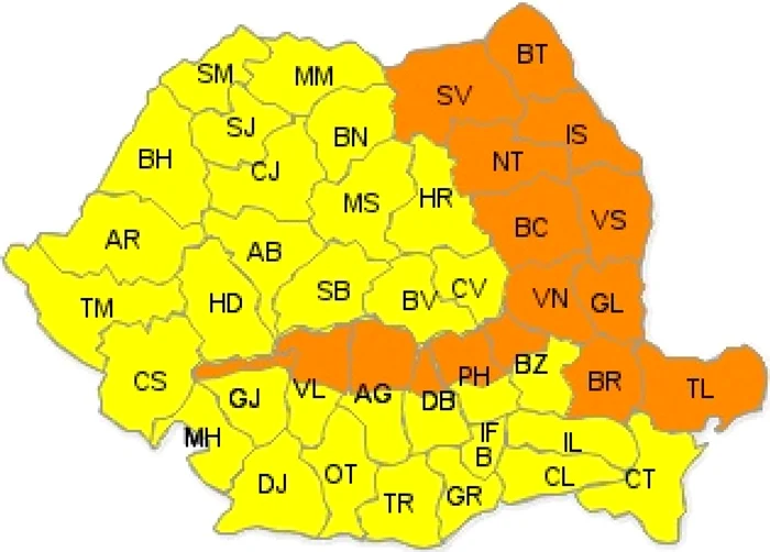 Codul portocaliu vizează şi jumătatea de nord a Prahovei. FOTO meteoromania.ro