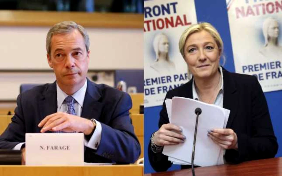  Nigel Farage și Marine Le Pen/FOTO:Arhiva
