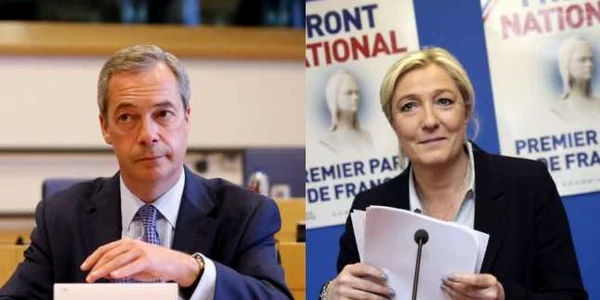 Nigel Farage Marine Le Pen FOTO Reuters