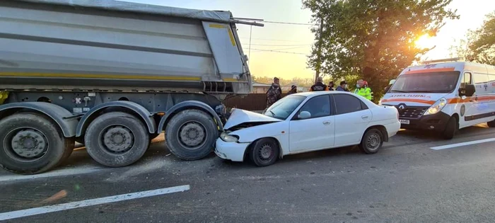 Accidentul a avut loc în comuna Ciochina FOTO ISU Ialomiţa