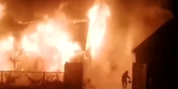 Incendiu la un azil din Rusia Captura YouTube