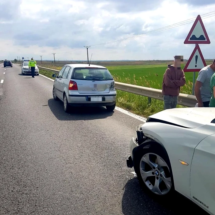 O miniră a fost rănită în accident FOTO IPJ Ialomiţa