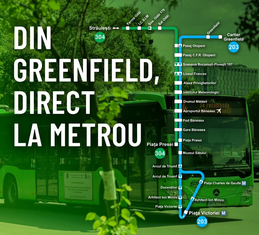 Noul traseu al autobuzului 203 FOTO Facebook/ Nicușor Dan