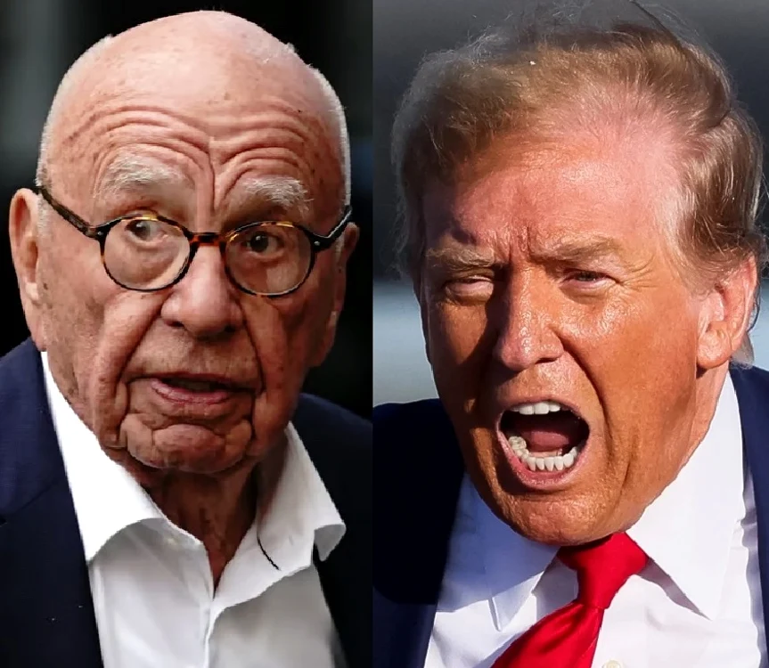 Magnatul media Rupert Murdoch și președintele SUA, Donald Trump/FOTO:X