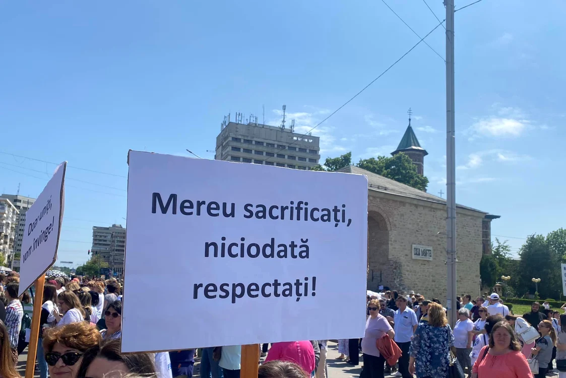 Dascăli din toată țara protestează FOTO Adevărul
