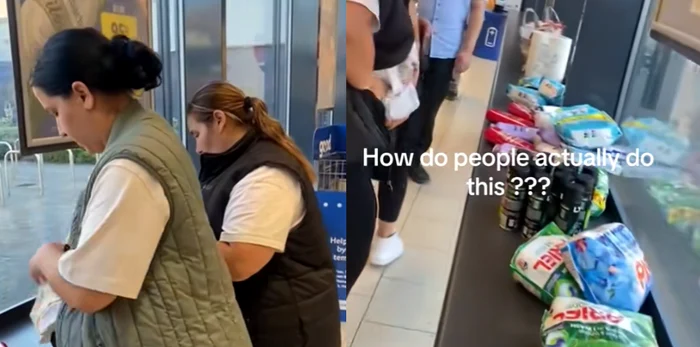 Planul româncelor de a pleca acasă cu un „raft” întreg de produse a eșuat / Sura foto: Captură video