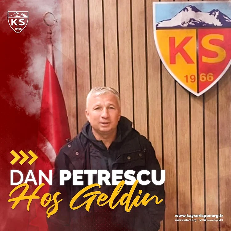 Dan Petrescu a rezistat 45 de zile la cârma lui KayserisporFoto: Facebook / Kayserispor