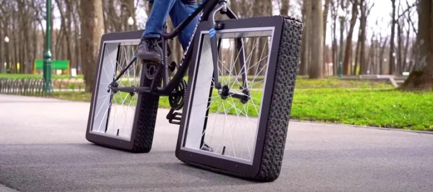 Bicicleta cu roți pătrate