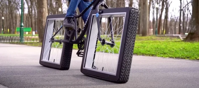 Bicicleta cu roți pătrate