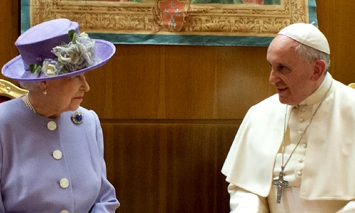 Papa Francisc și Regina Elisabeta a II a jpg