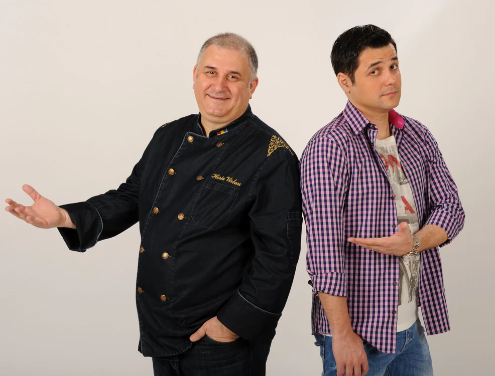 
    Horia Vârlan şi Cove, gazdele show-ului "Mama mea găteşte mai bine"Foto: Prima TV  