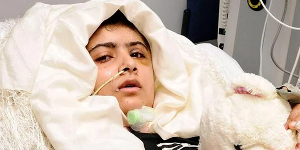 Malala Yousafzai impuscata FOTO thetimes.co.uk