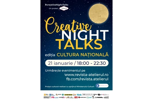 Creative Night Talks – ediția Cultura Națională – online, pe 21 ianuarie jpeg