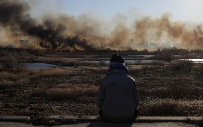 Incendiu Delta Văcăreşti / FOTO Inquam Photos / Octav Ganea / 24 feb 2020