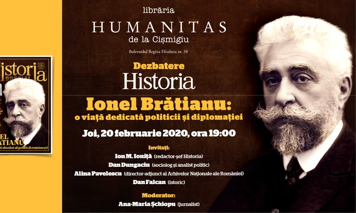 Dezbatere şi lansare Historia „Ionel Brătianu: o viaţă dedicată politicii şi diplomaţiei" png