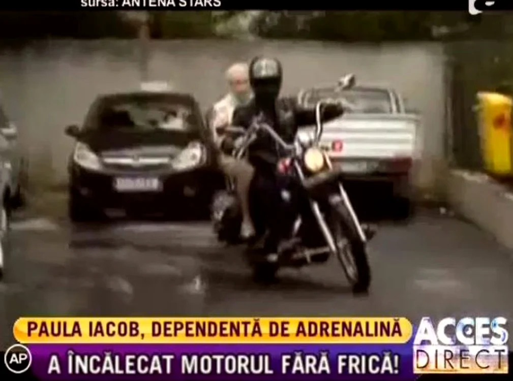 Paula Iacob a făcut o plimbare cu motorul
