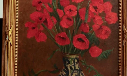 Tabloul "Maci" al pictorului Ştefan Lucian, vândut la licitaţie jpeg