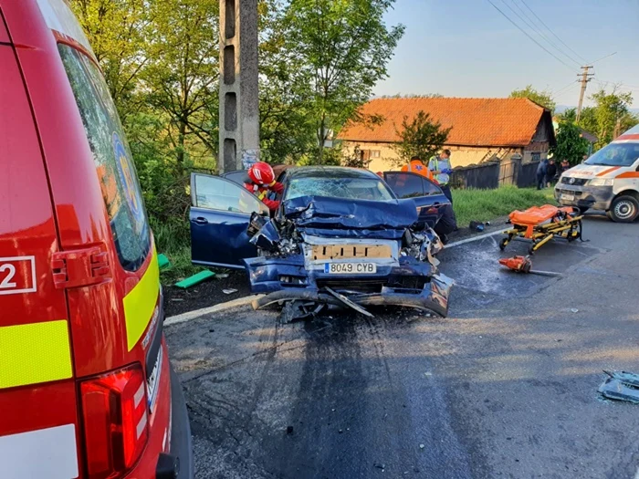 Accident la Coşeviţa FOTO ISU/IPJ Timiş