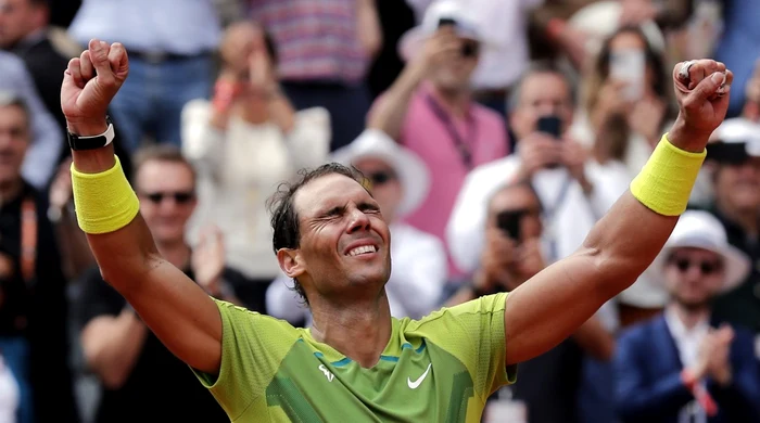 Rafael Nadal, fericit după o revenire superbă pe teren. Foto EPA EFE 