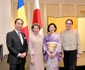 Principesa Sofia cu ambasadorul Takashi Katae și Constanța Iorga la recepția oferită de Ambasada Japoniei la București. FOTO: Daniel Angelescu, Casa Majestății Sale