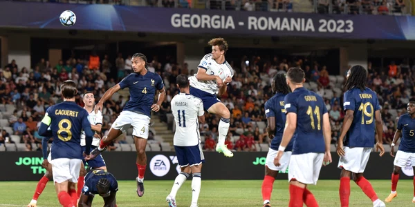 Meciul de fotbal dintre Franța U21 și Italia U21 în cadrul Campionatului European de Fotbal 2023 Under 21, la stadionul Constantin Rădulescu din Cluj-Napoca. FOTO Inquam Photos / Cristi Vescan