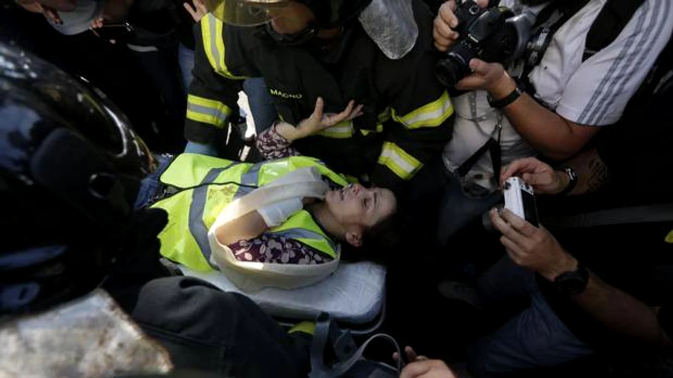 Una dintre ziaristele rănite (foto: Reuters)