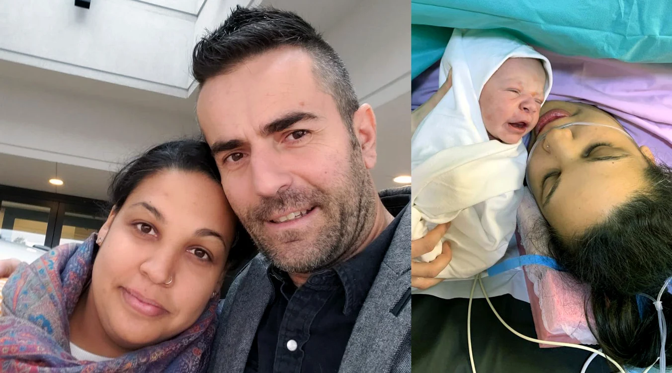 Prietenii Ancăi Pandrea, pictorul Elian Băcilă și iubita lui, Nika Jackson, au surprins-o plăcut pe actriță cu vestea că li s-a născut primul fiu, Moise