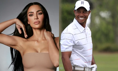 Tiger Woods și Kim Kardashian  foto   Instagram, Shutterstock jpg