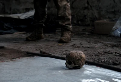 Rămășițe ale soldaților ruși  frontul din Donbas FOTO EPA EFE jpg