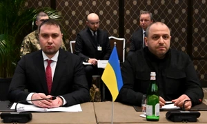 Kirilo Budanov alături de secretarul ucrainean al apărăii Rustem Umerov la Geneva FOTO profimedia jpg