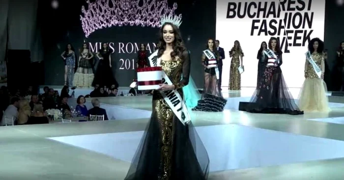 Alina Rugină a câştigat titlul de Miss România, în cadrul festivalului Bucharest Fashion Week FOTO Facebook