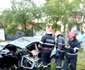 Accident cu patru victime în Sineşti - Vâlcea Foto ISU Vâlcea