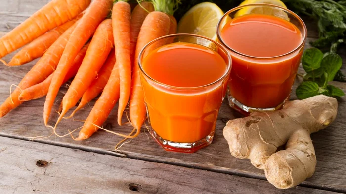 Suc de morcov și ghimbir.