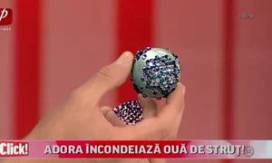 Cântăreaţa Adora dă un plus de originalitate mesei de Paşte cu ouăle împodobite cu pietre Swarovski jpeg