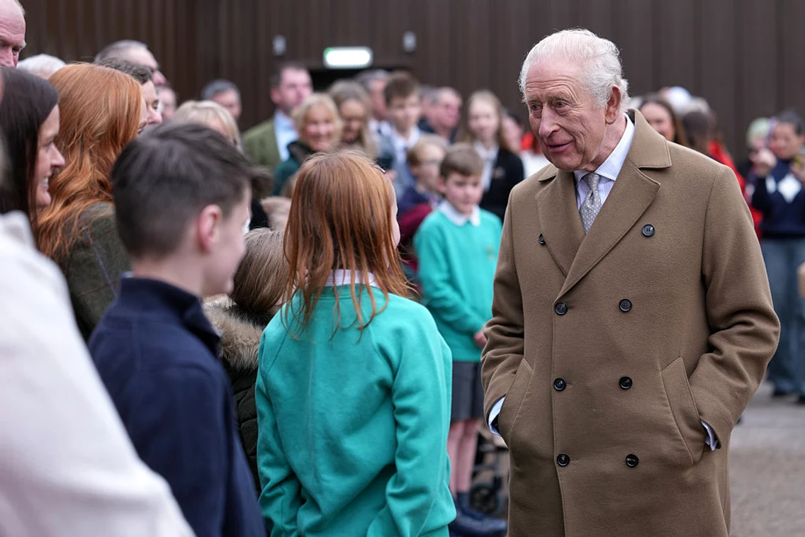 Regele Charles în Clitheroe, Lancashire, Anglia, pe 9 februarie 2026, GettyImages