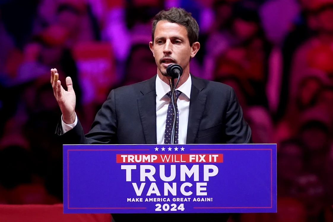 Comediantul Tony Hinchcliffe la mitingul lui Trump de la Madison Square Garden FOTO PROFIMEDIA
