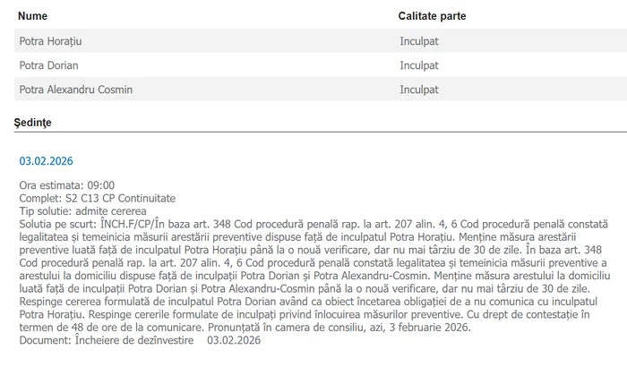 Decizia instanței nu este definitivă. FOTO: portal.just.ro