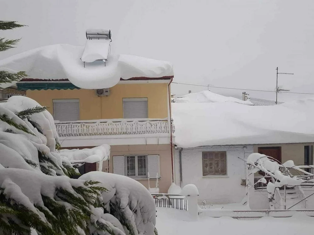 Ninsoare zapada la Litochoro Grecia. FOTO arhivă Severe Weather Europe / Facebook