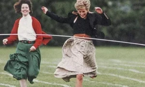 Diana a participat la o cursă de alergări în 1991 pentru a i face pe plac fiului său, Harry  jpeg