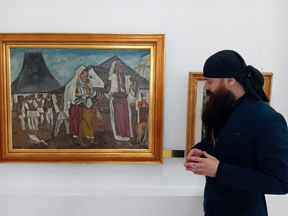 Anatolie-Iulian Leu și pictura „Compoziție“ a lui Iosif Iser, la Muzeul de Artă Constanța