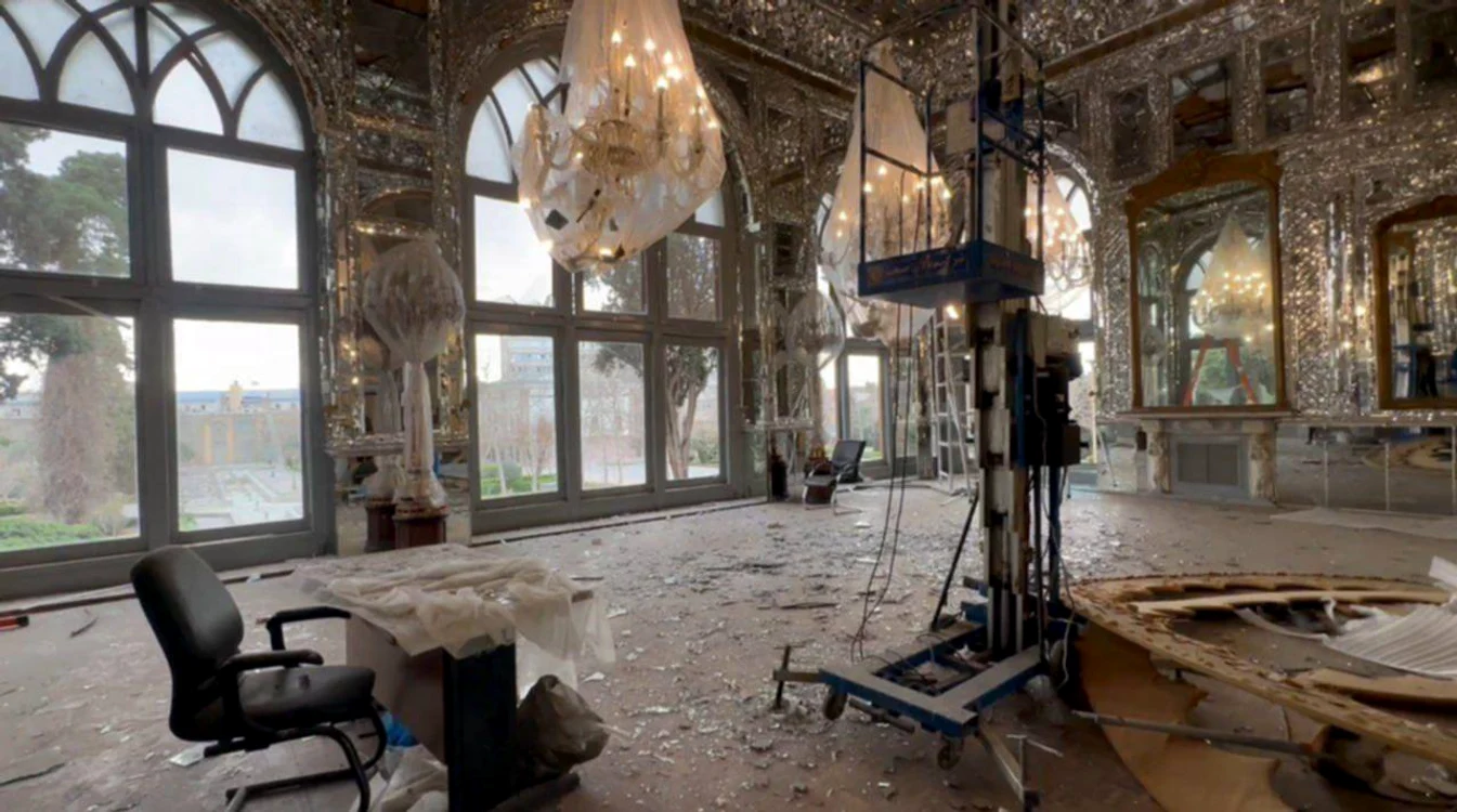 Palatul Golestan a fost avariat în timpul unor atacuri aeriene FOTO X / Touraj Daryaee @tourajdaryae