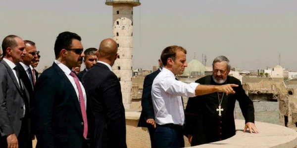 Emmanuel Macron la Mosul FOTO France 24