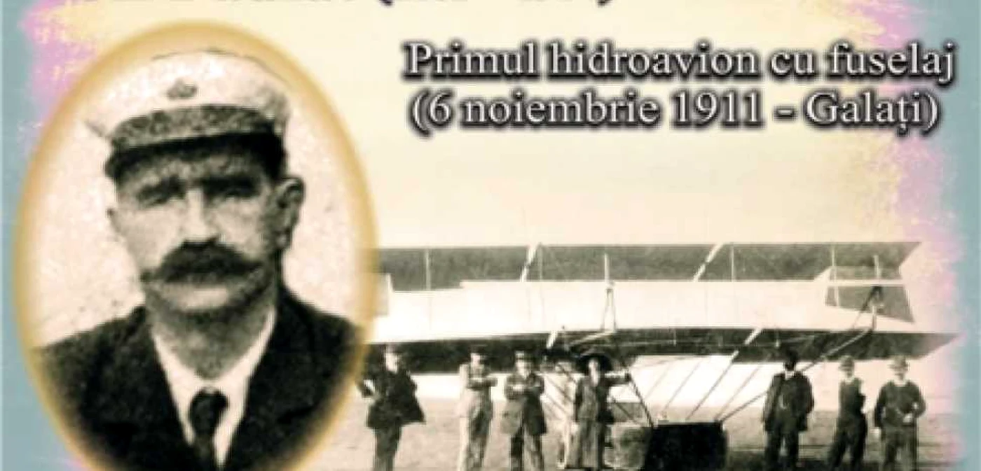 Acum peste 100 de ani, Ion Paulat prezenta la Galaţi primul hidroavion. Foto: Internet
