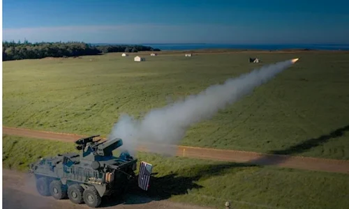 Americanii au testat în Europa sistemul mobil de aparare antiaeriana cu rază scurta de acţiune Stryker FOTO captură US Army