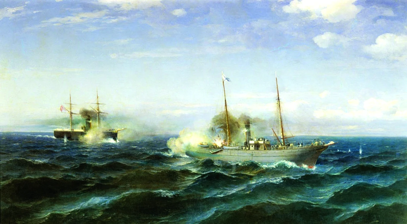  Bătălia dintre nava rusă „Vesta” și cea otomană „Fetkh-i Bulend”, Marea Neagră, 11 iulie 1877