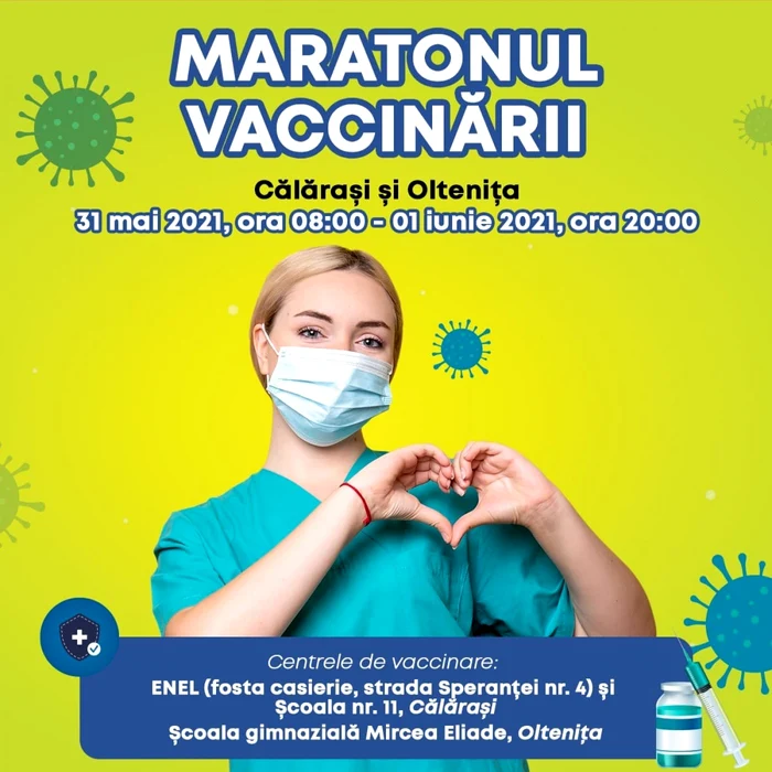 Maraton de vaccinare în judeţul Călăraşi FOTO Facebook/ISU Călăraşi