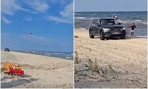 masina pe plaja vadu jpg