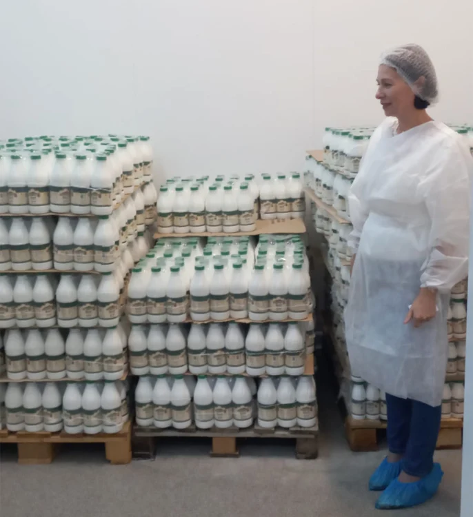 Beatrice Rizea, general manager Erbalact: „Produsele finite se răcesc în depozitele de răcire”