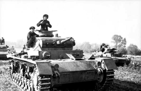 Tanc Panzer III în Polonia, în septembrie 1939 (© Das Bundesarchiv Bild 101I-318-0083-30)