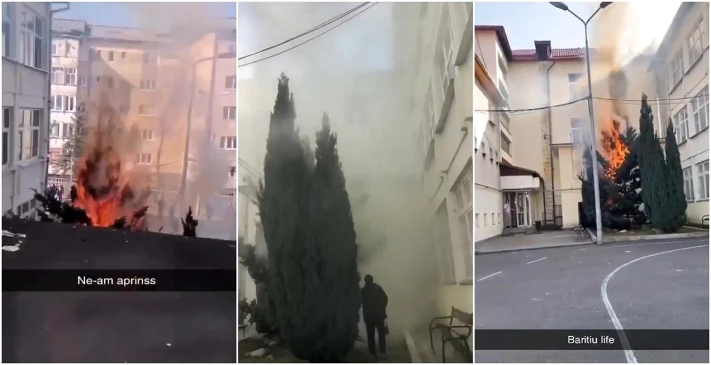 Incendiu la un liceu din Baia Mare   Foto: observator.ro